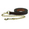 Premium Leather Lead with Brass Plated Chain