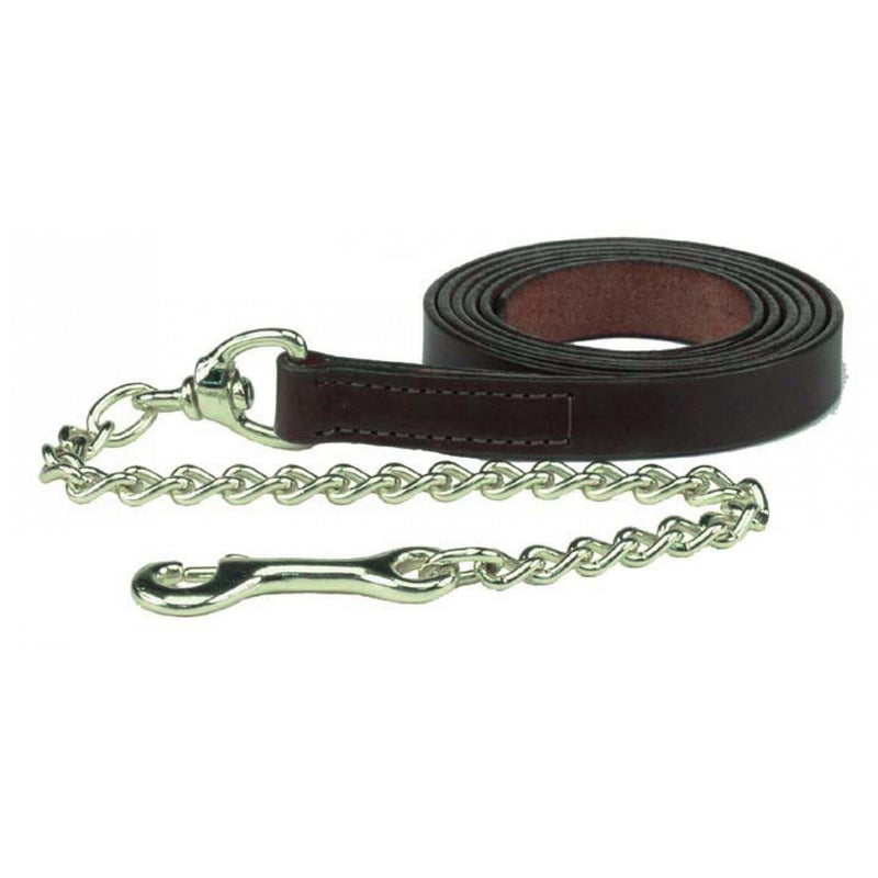 Premium Leather Lead with Nickle Plated Chain