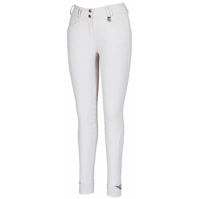 TuffRider Ladies Element Knee Patch Breeches - White - Selkirk Mountain Tack