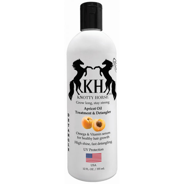 KNOTTY HORSE APRICOT OIL TREATMENT AND DETANGLER, 355 ML - Selkirk Mountain Tack