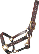 Bromont Deluxe Leather Halter with Hand Carved Accents - Selkirk Mountain Tack