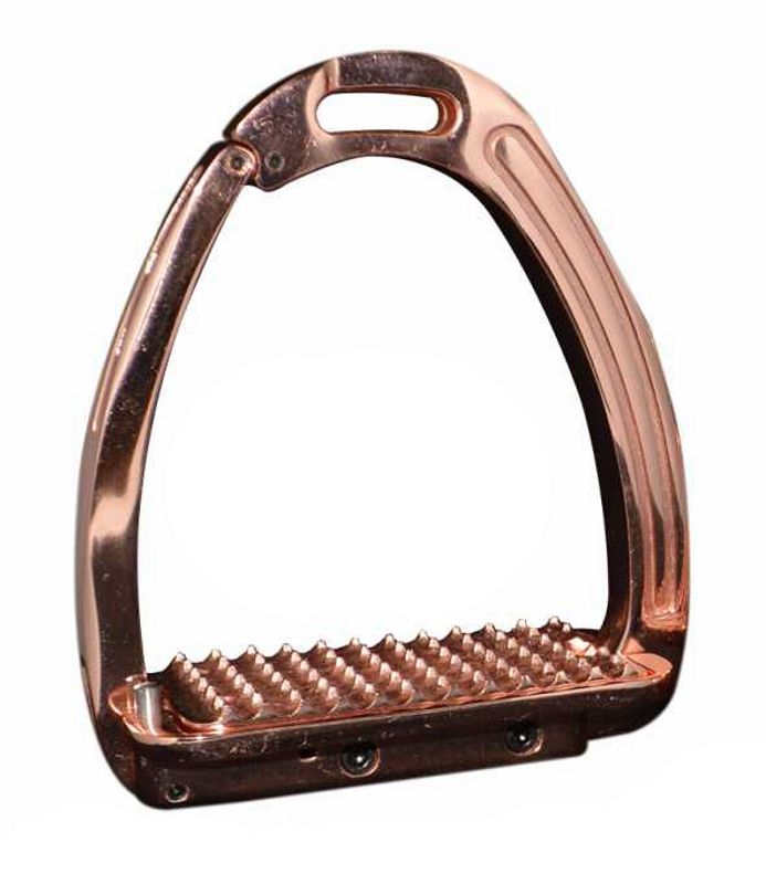 Rose Gold Horse Tech Safety Aluminum Stirrup with Magnet - Selkirk Mountain Tack