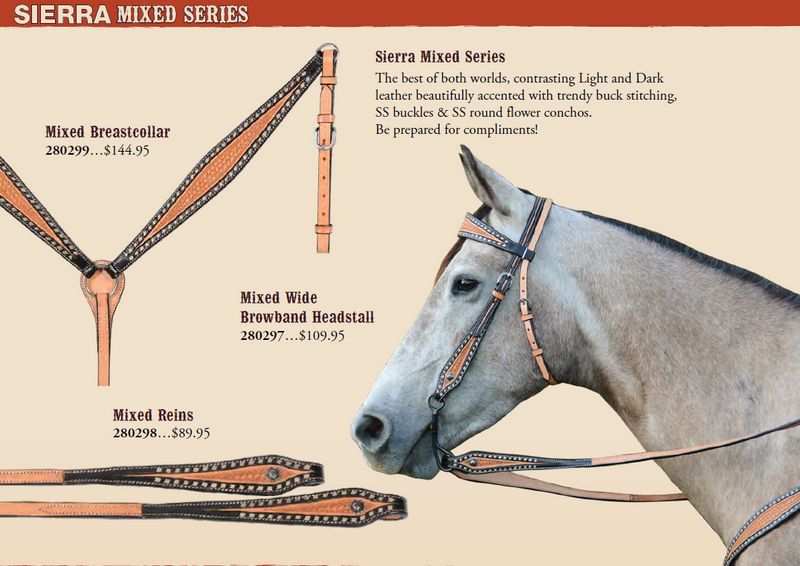 Sierra Mixed Series Breastcollar and Reins - Selkirk Mountain Tack