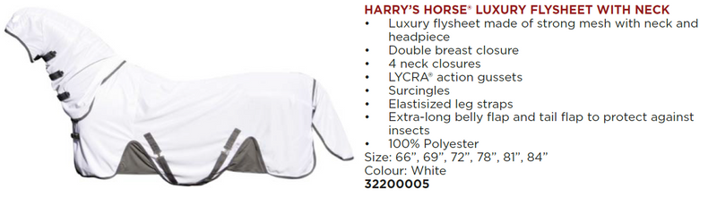 HARRY’S HORSE® LUXURY FLY SHEET WITH NECK - Selkirk Mountain Tack