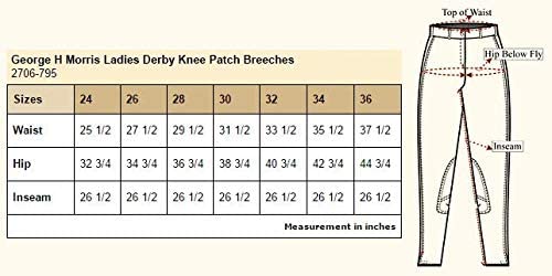George Morris GHM Ladies Derby Knee Patch Breech - Selkirk Mountain Tack