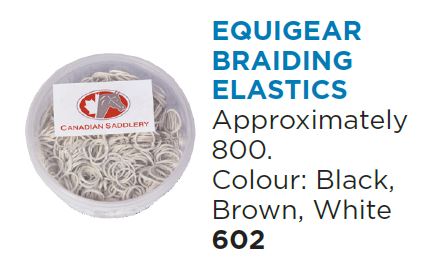 Equigear Braiding Elastics in Plastic Tub - Selkirk Mountain Tack