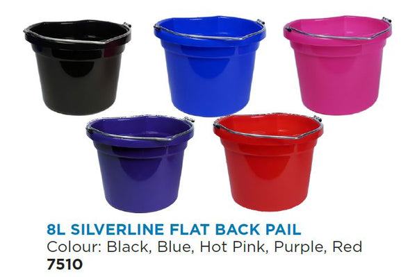 Silverline Plastic Flatback Pail 8L - Selkirk Mountain Tack