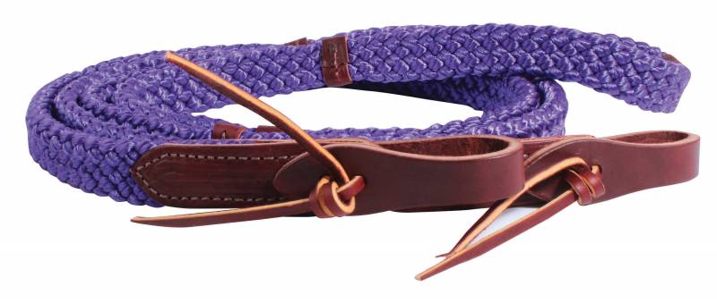 Professional Choice Quiet Control Single Rein with Hand Placement Markers - Selkirk Mountain Tack