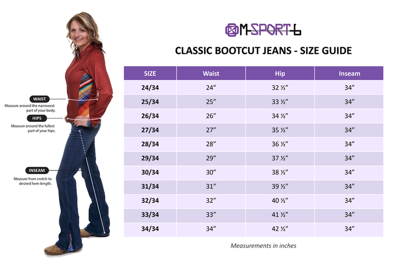 M Sport 6 - Classic Bootcut Stonewash Feather with Leopard Vent - 2023 Spring Collection